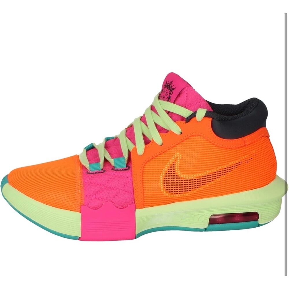 Nike‎ LeBron Witness VIII "Total Orange/Thunder Blue/Laser Fuchsia" Men's 10